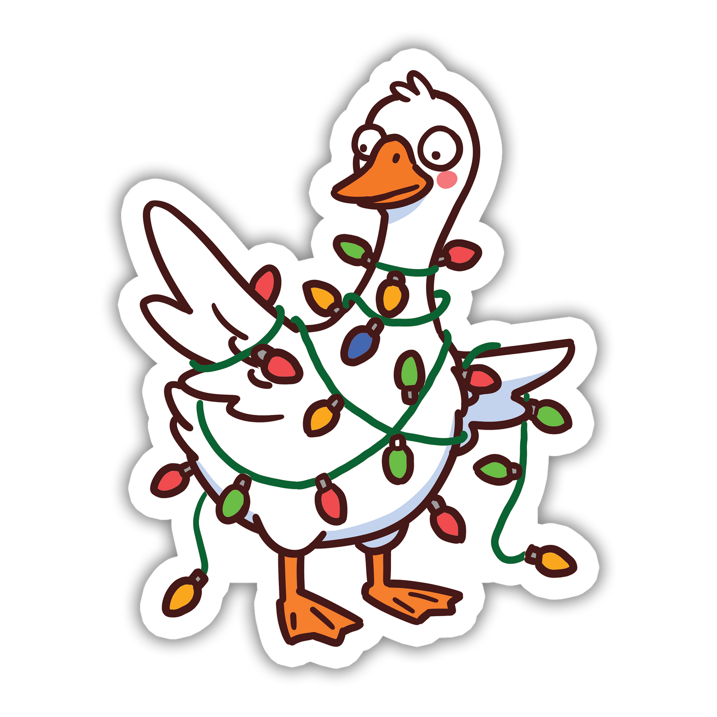Festive Fumble - Silly Goose Sticker - The Stkr Store