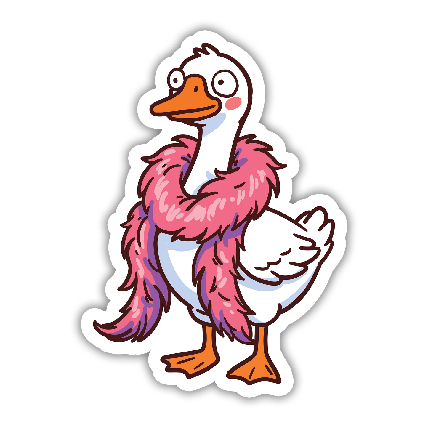 The Glamour Goose - Silly Goose Sticker - The Stkr Store
