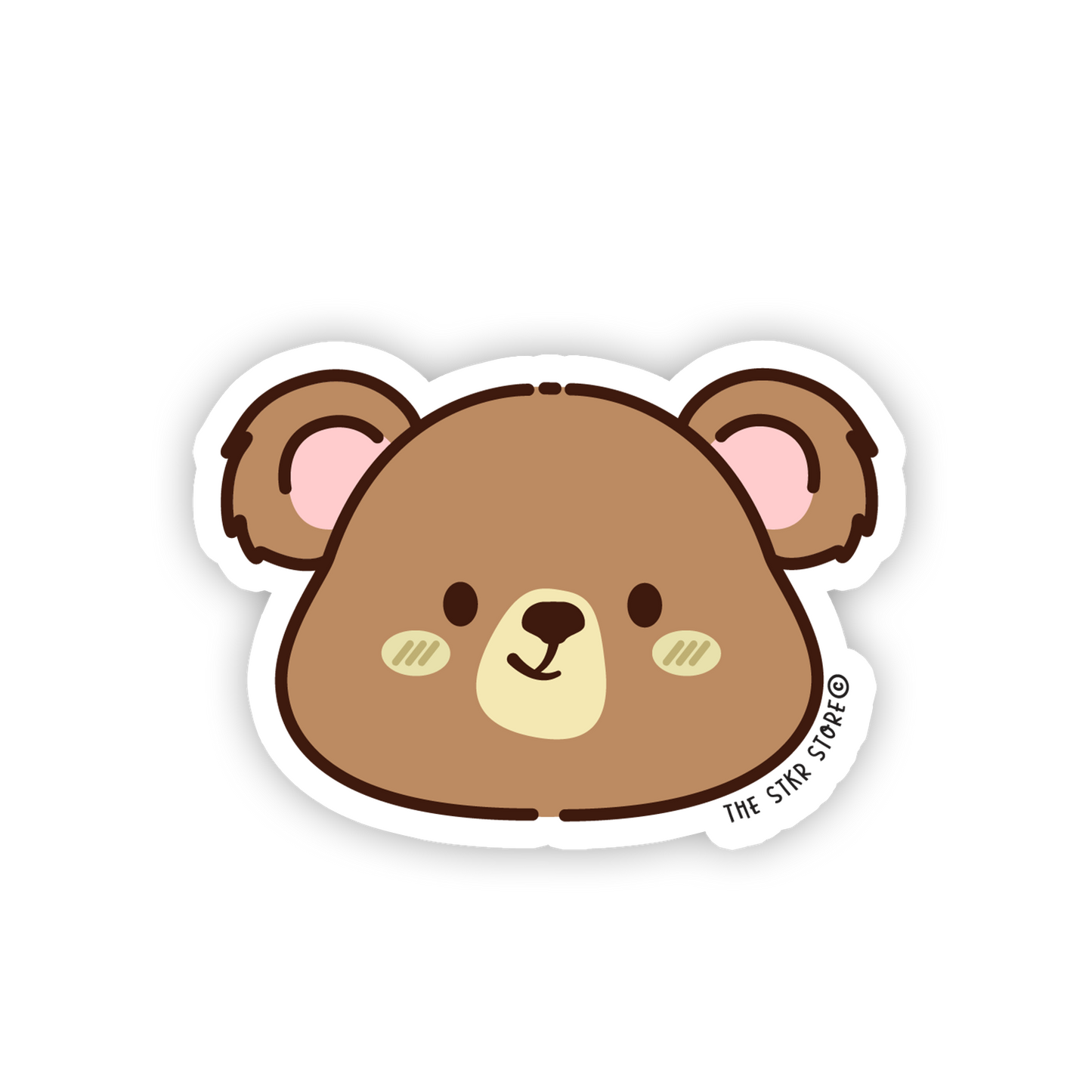 Honey Bear - Cute Animals Face Sticker - The Stkr Store