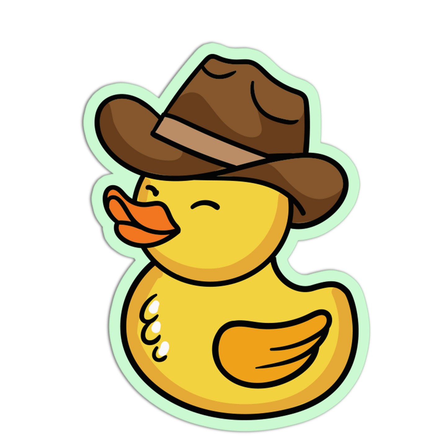 Cowboy Rubber Duck Stickers - The Stkr Store