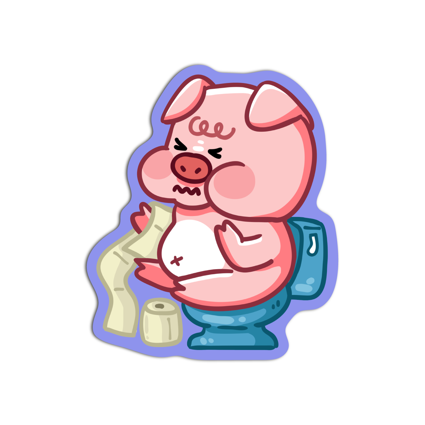 Pig Pooping Cute Pigs Sticker