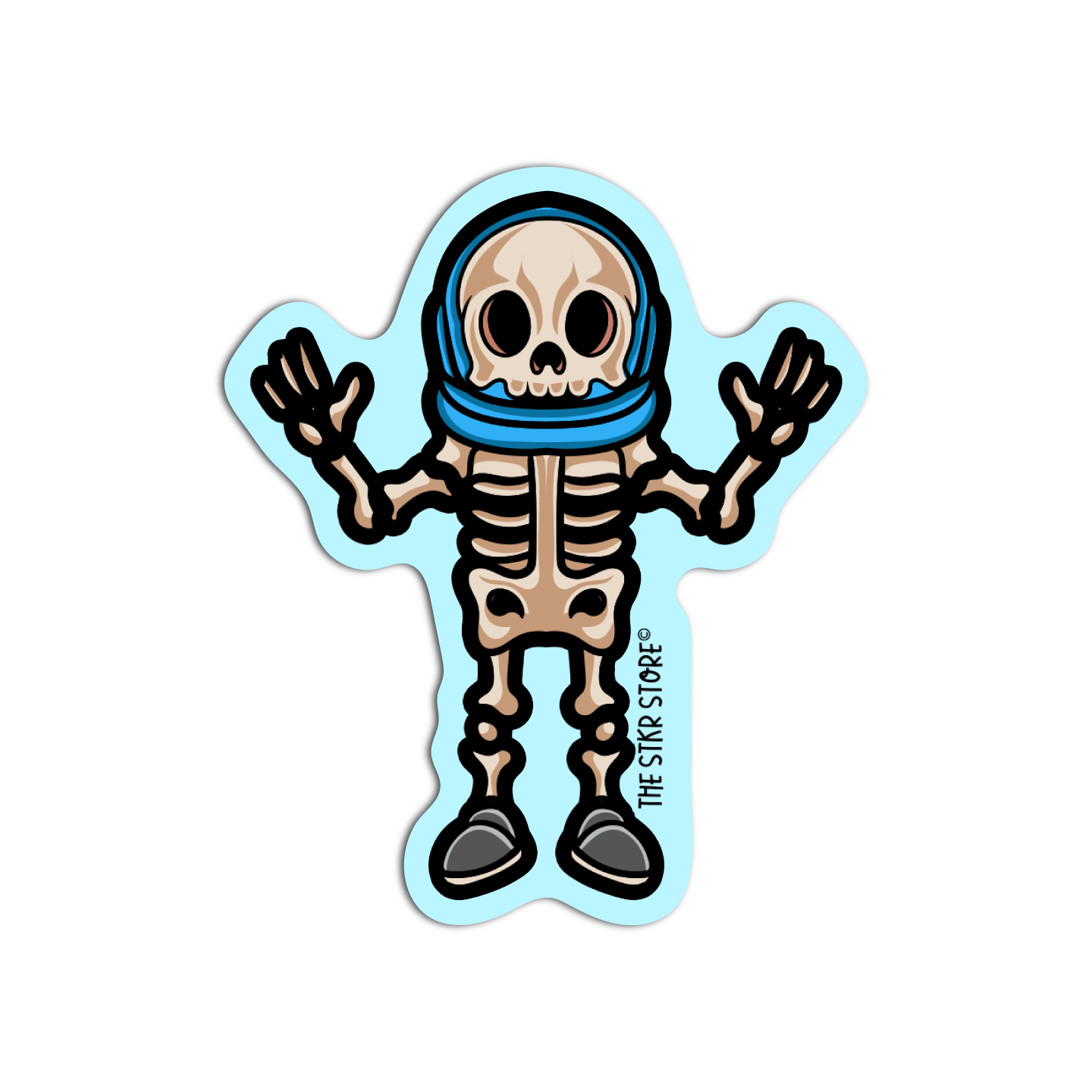 Skeleton Astronaut Skeleton Sticker