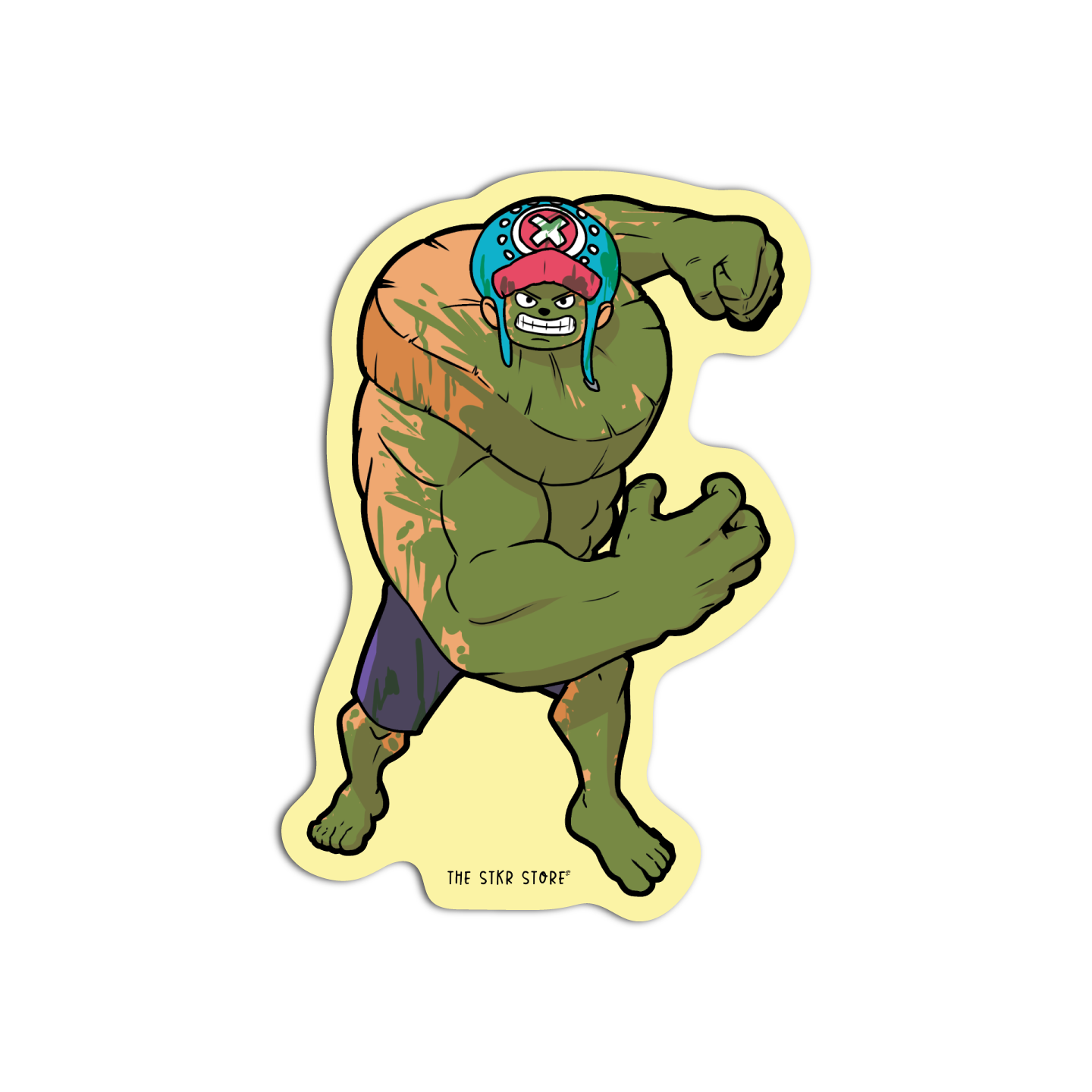 Chopper as Hulk One Pie cosplay DC Sticker