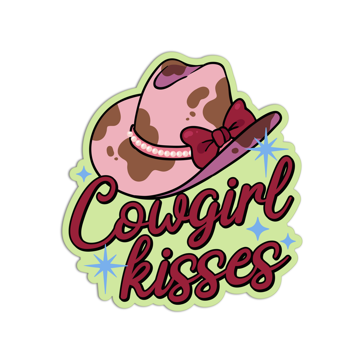 Cowgirl Kisses Coquette Cowgirl Textured Stickers