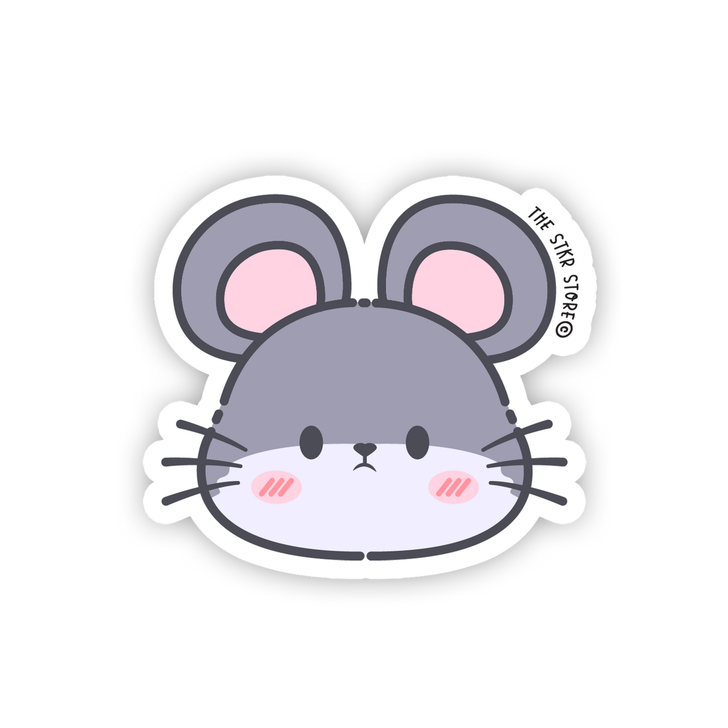 Grumpy Mouse - Cute Animals Face Sticker - The Stkr Store