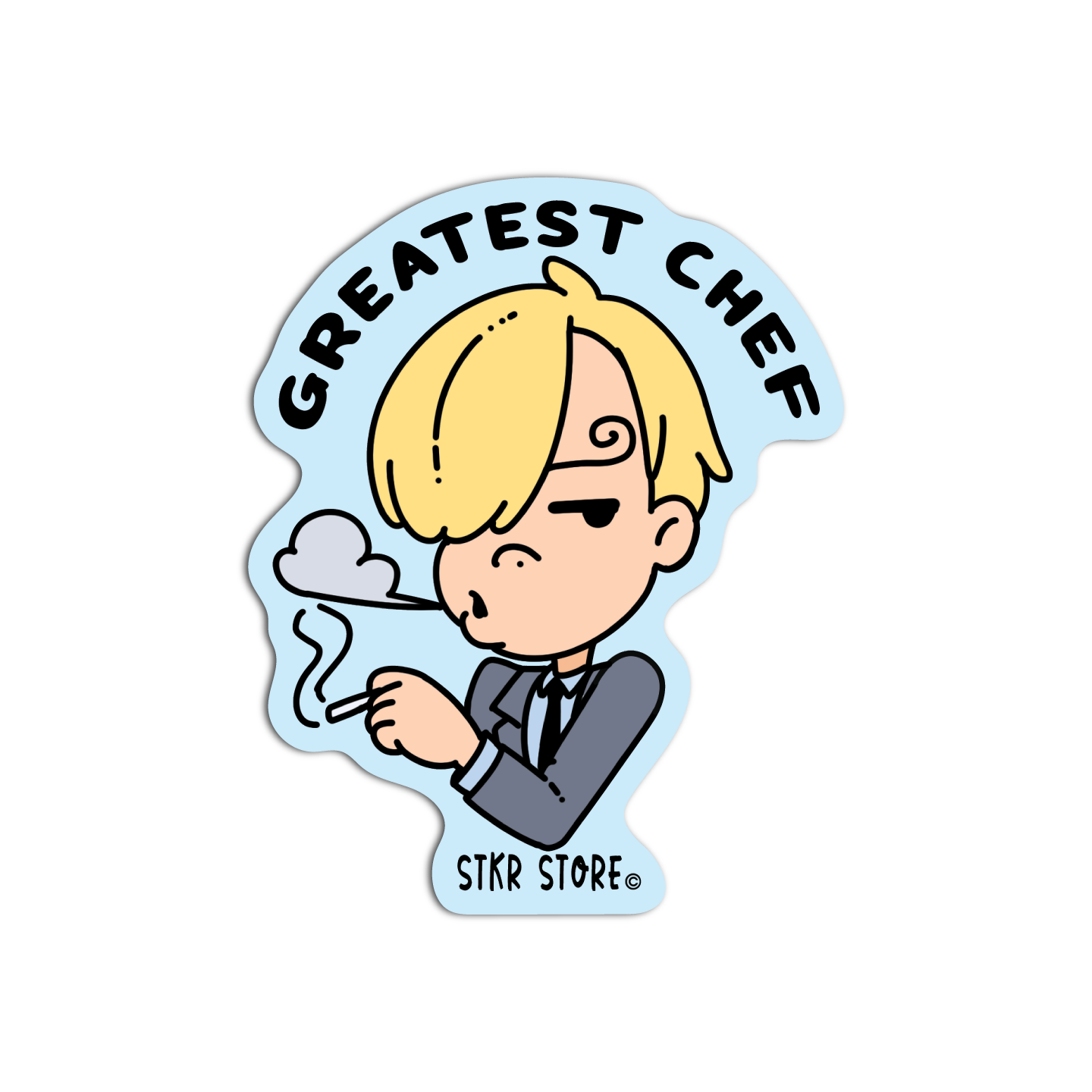 Mikey cosplaying Sanji Sticker
