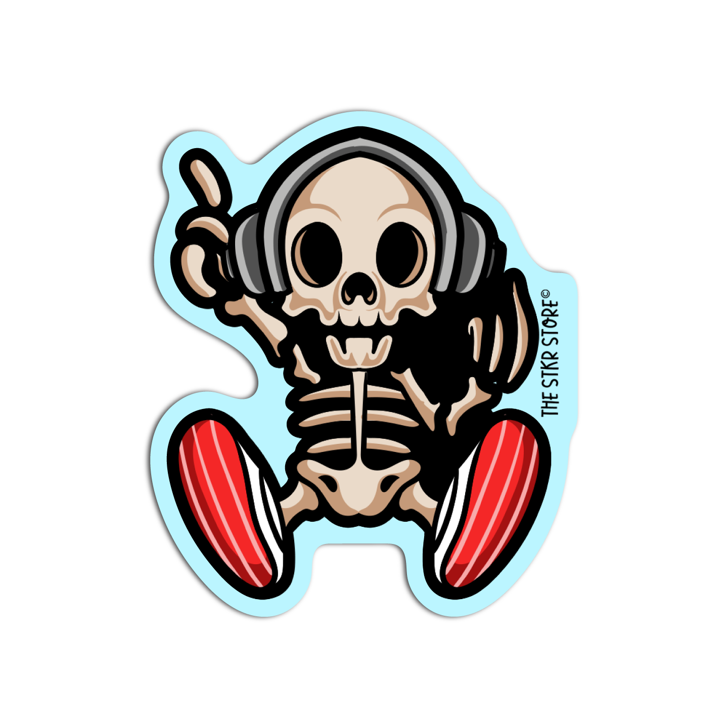 Skeleton Headphone Skeleton Sticker