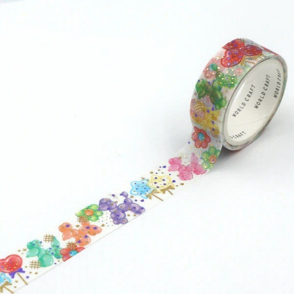 washi tape with balloon dogs and balloons designs