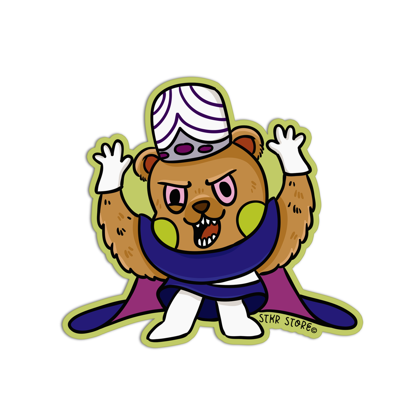 Mojo Jojo Bear Studio and Puff Sticker