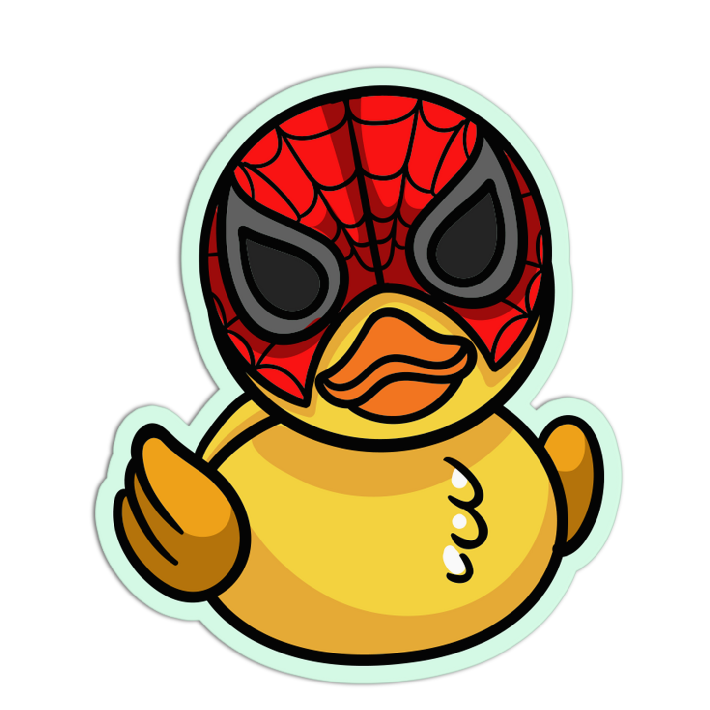 Super Spider Rubber Duck Stickers
