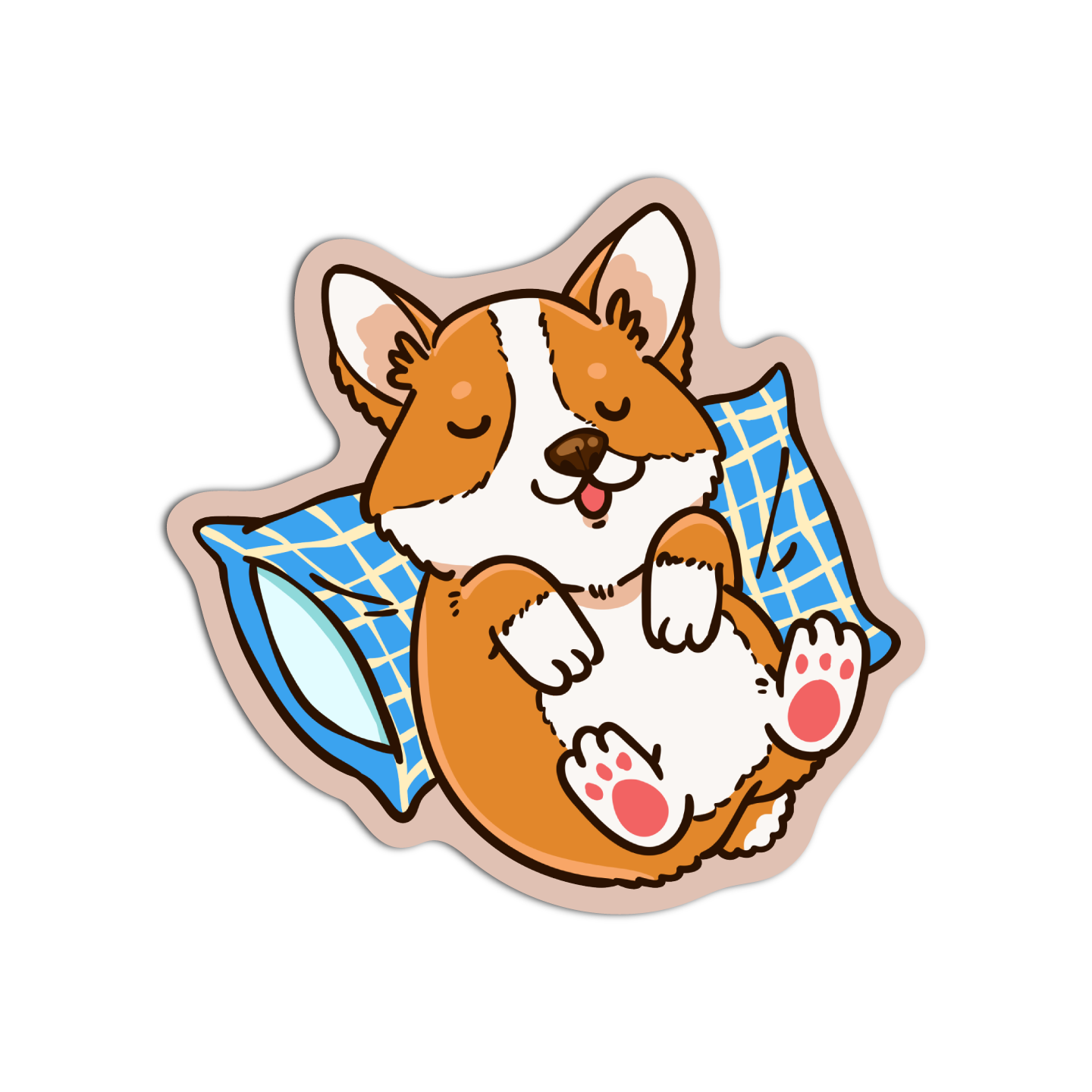 Corgi Sleeping Sticker