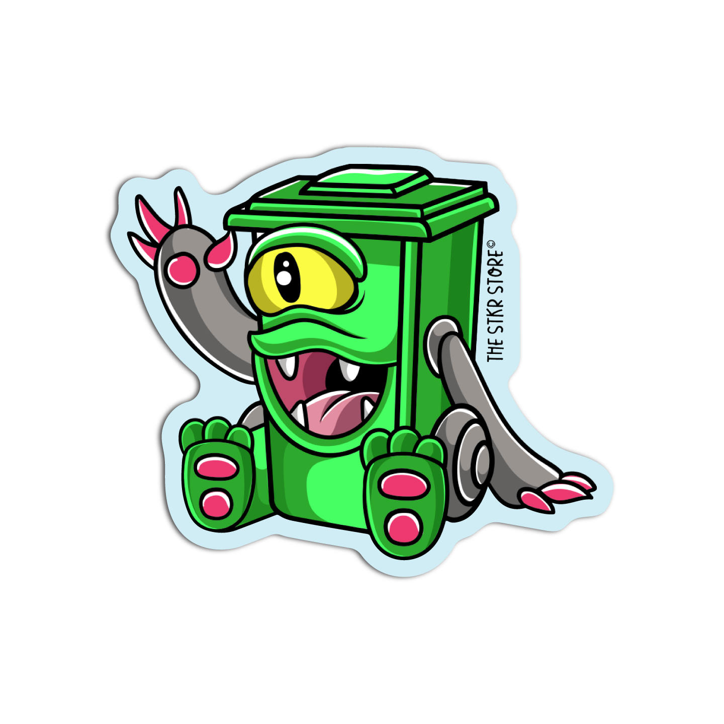 Green Monster Bin Sticker