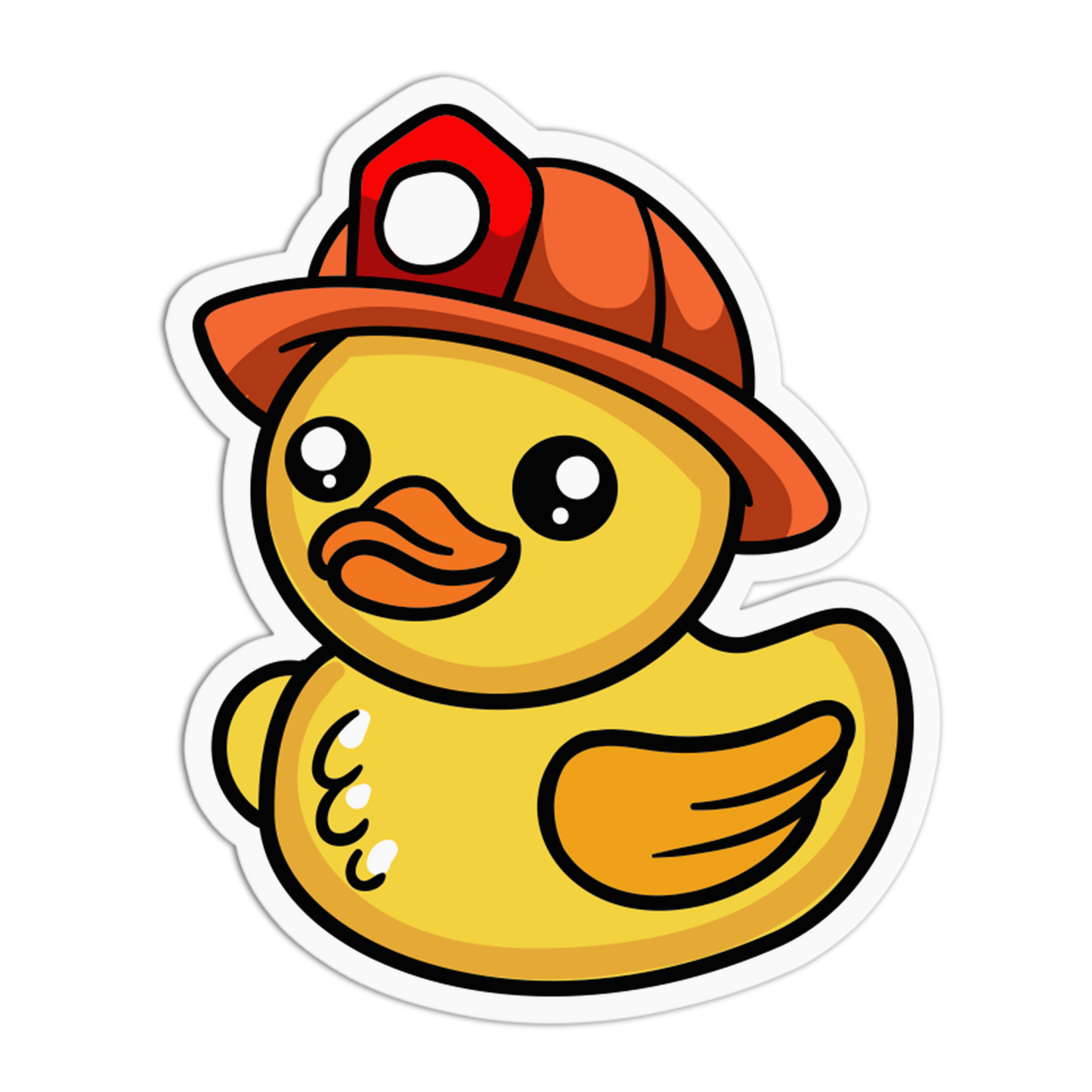 Firefighter Rubber Duck Stickers