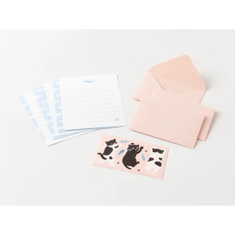 Mini Letter Set with Stickers 933 Hungry Cat - The Stkr Store
