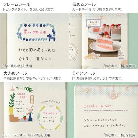 Yuru Log Decoration Sticker 2 Sheet Blue Nordic - The Stkr Store