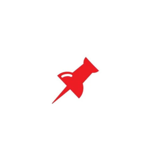Red icon of a cat on a white background