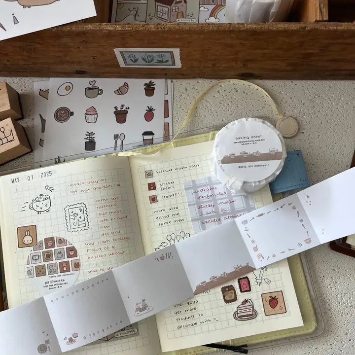 Baking Sheet Perforated Sticky Note Roll