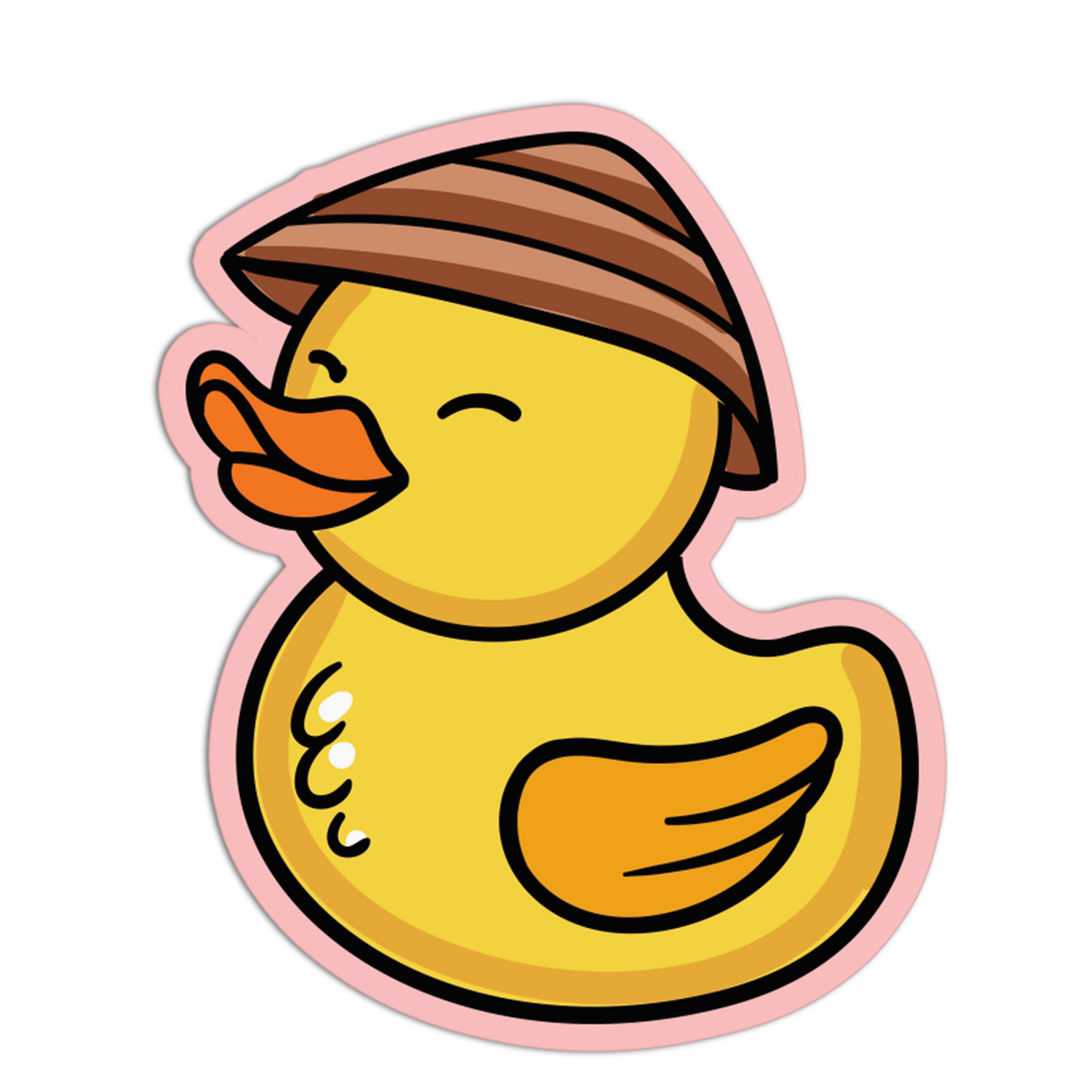 Conical Hat Rubber Duck Stickers