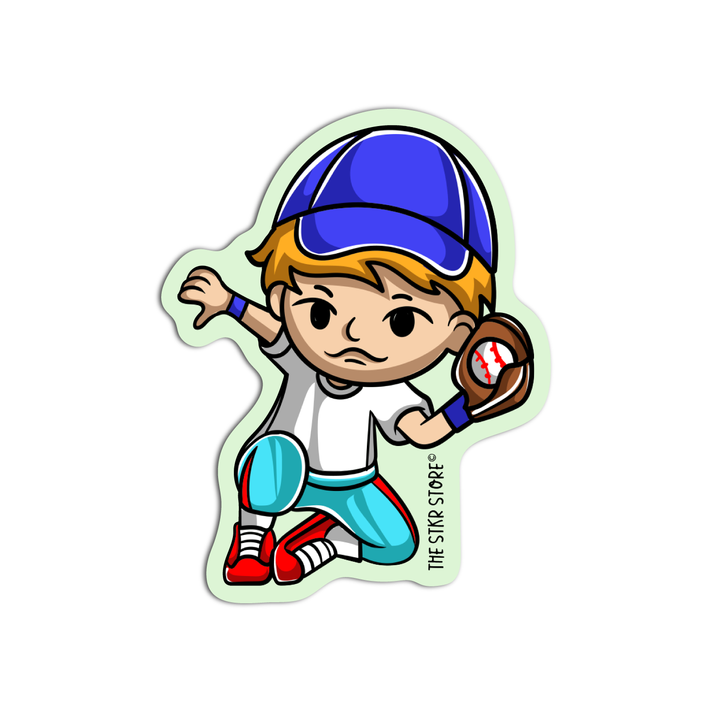 Baseball Sports Character Sticker