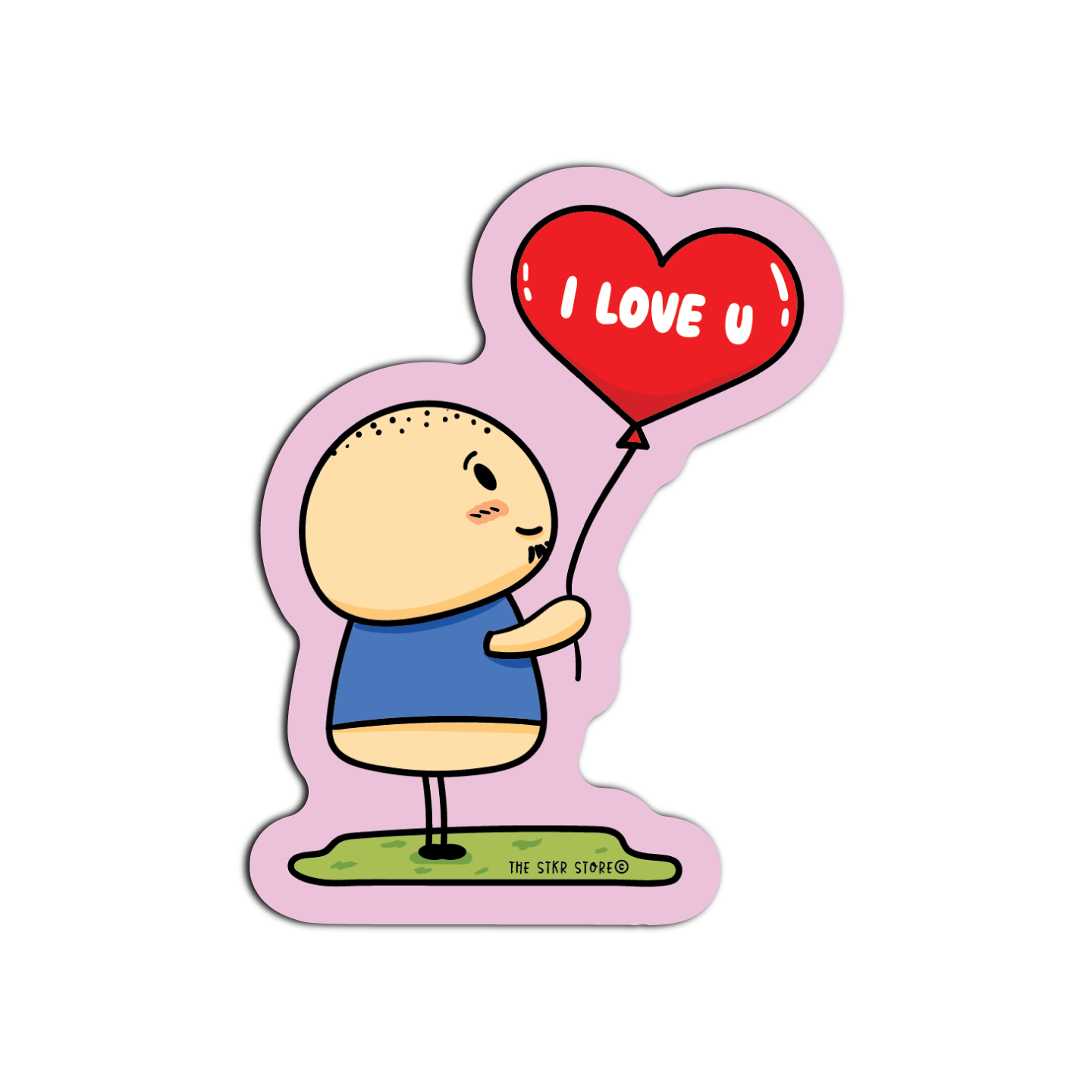 Sean Potato with Heart Balloon Valentines Day Edition Sticker