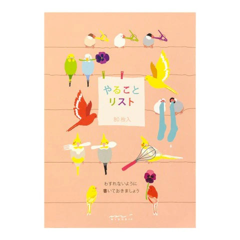 Illustrated book cover with colorful birds and a sign on a pink background