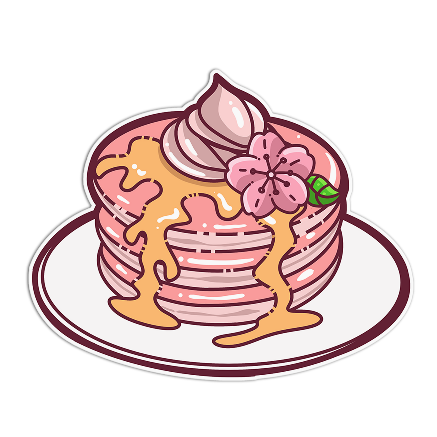 Cherry Blossom Pancake Sticker - The Stkr Store