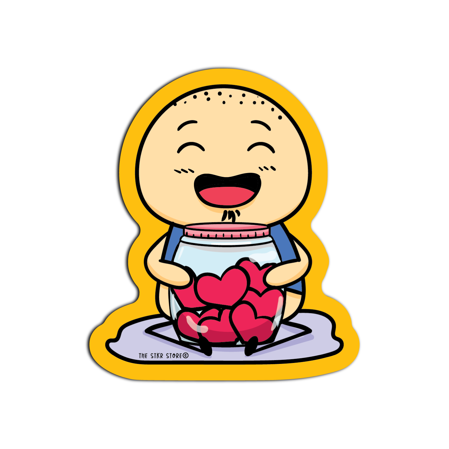 Sean Potato with Jar of Hearts Valentines Day Edition Sticker