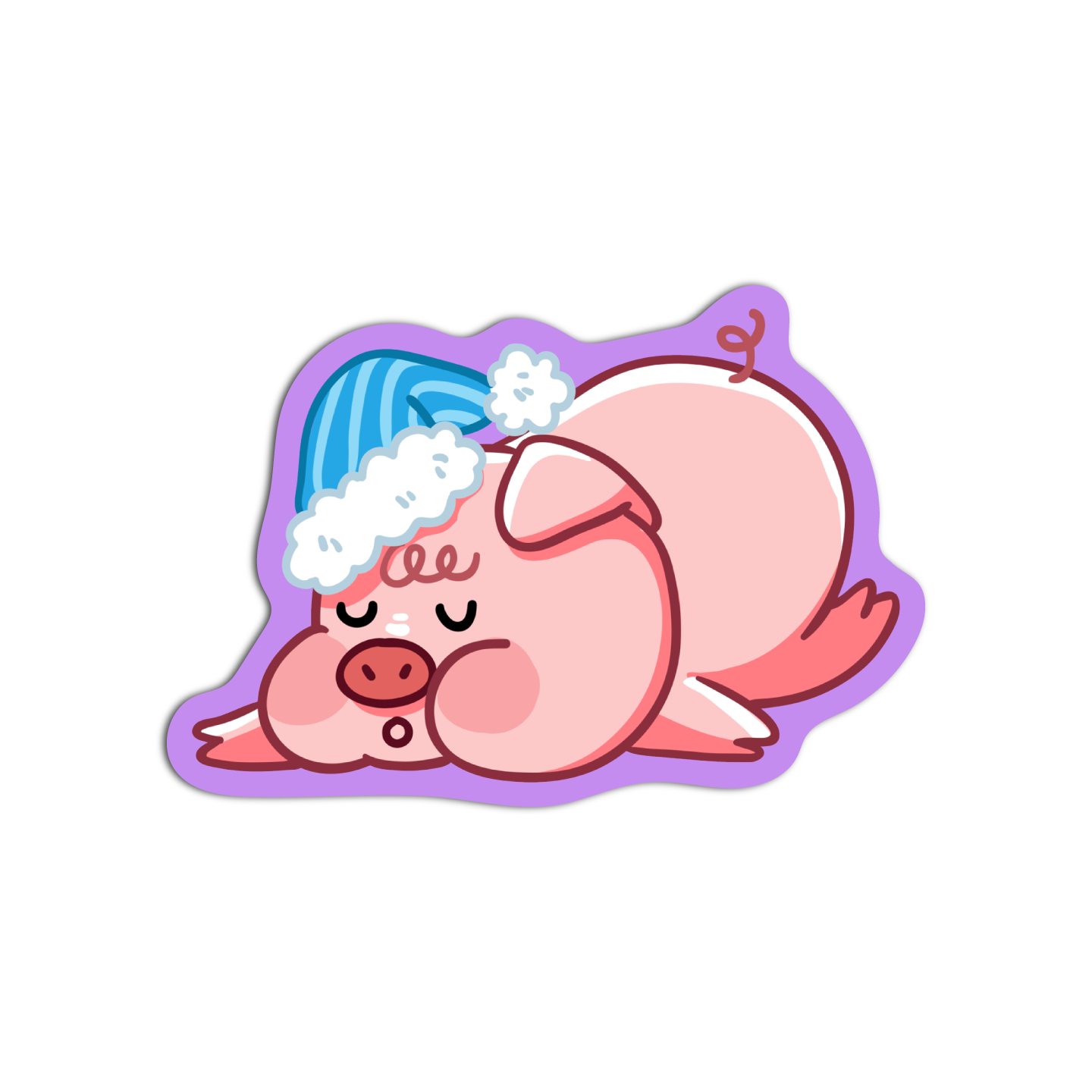 Pig Sleeping Cute Pigs Sticker