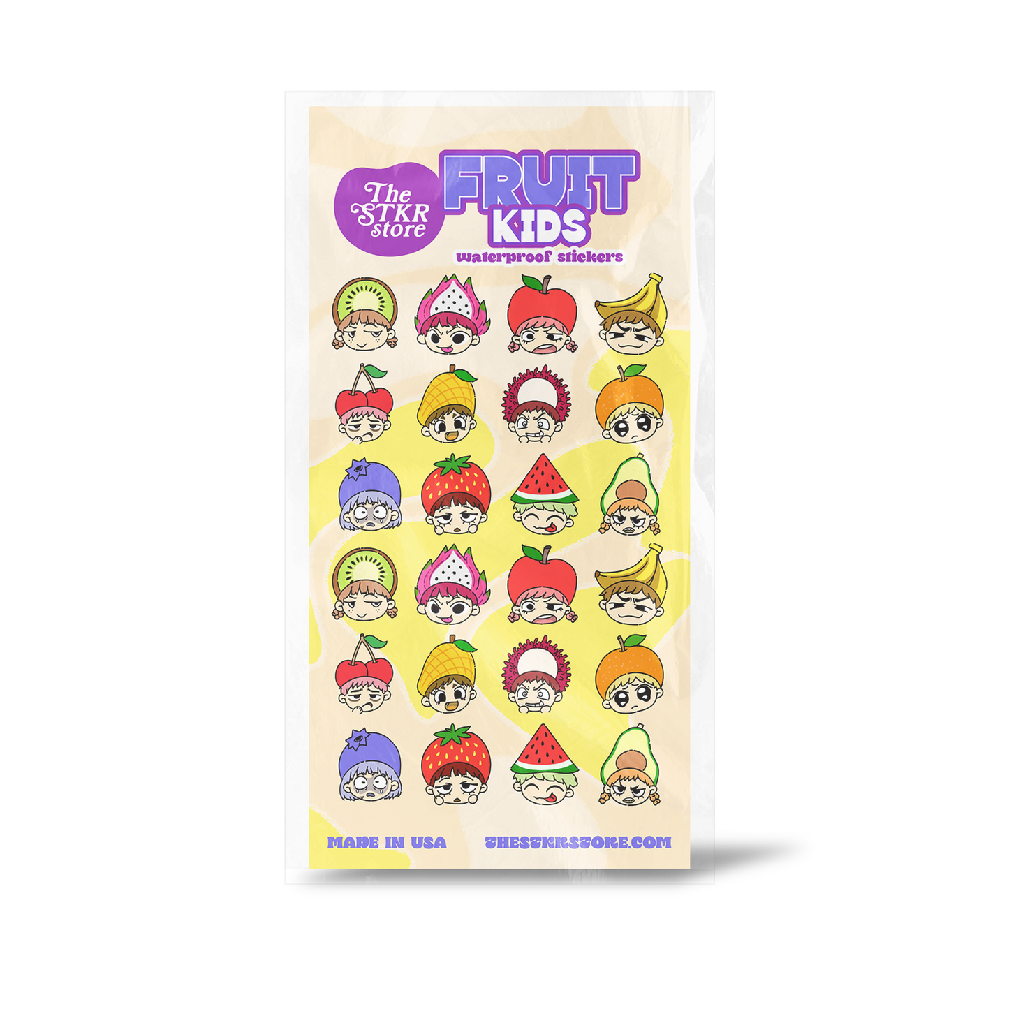 Fruit Kids Sticker Sheet