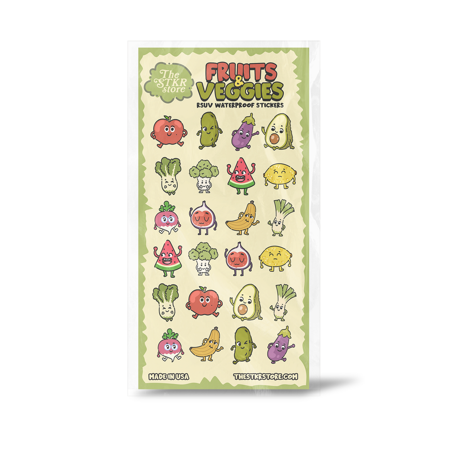 Fruits & Veggies Sticker Sheet