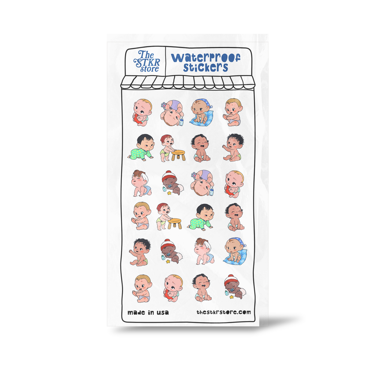 Cute Babies Sticker Sheet