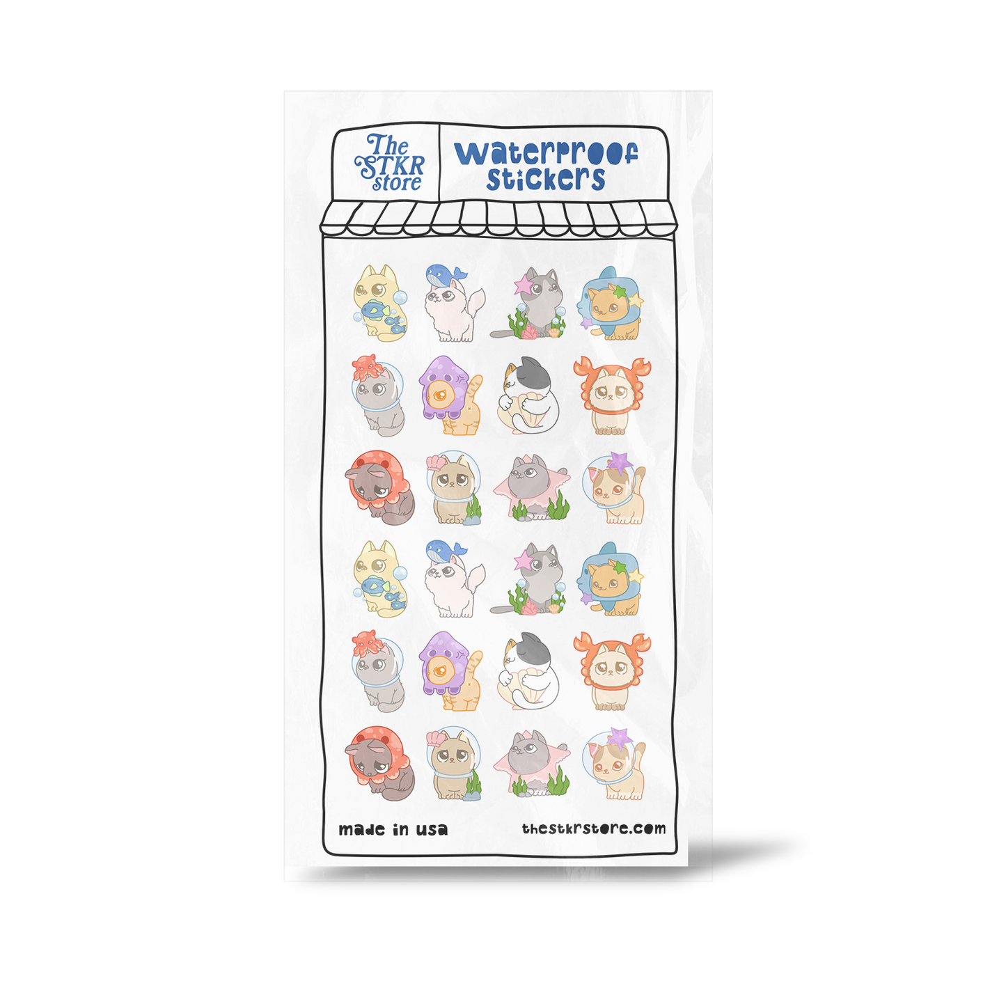 Ocean Cats Sticker Sheet