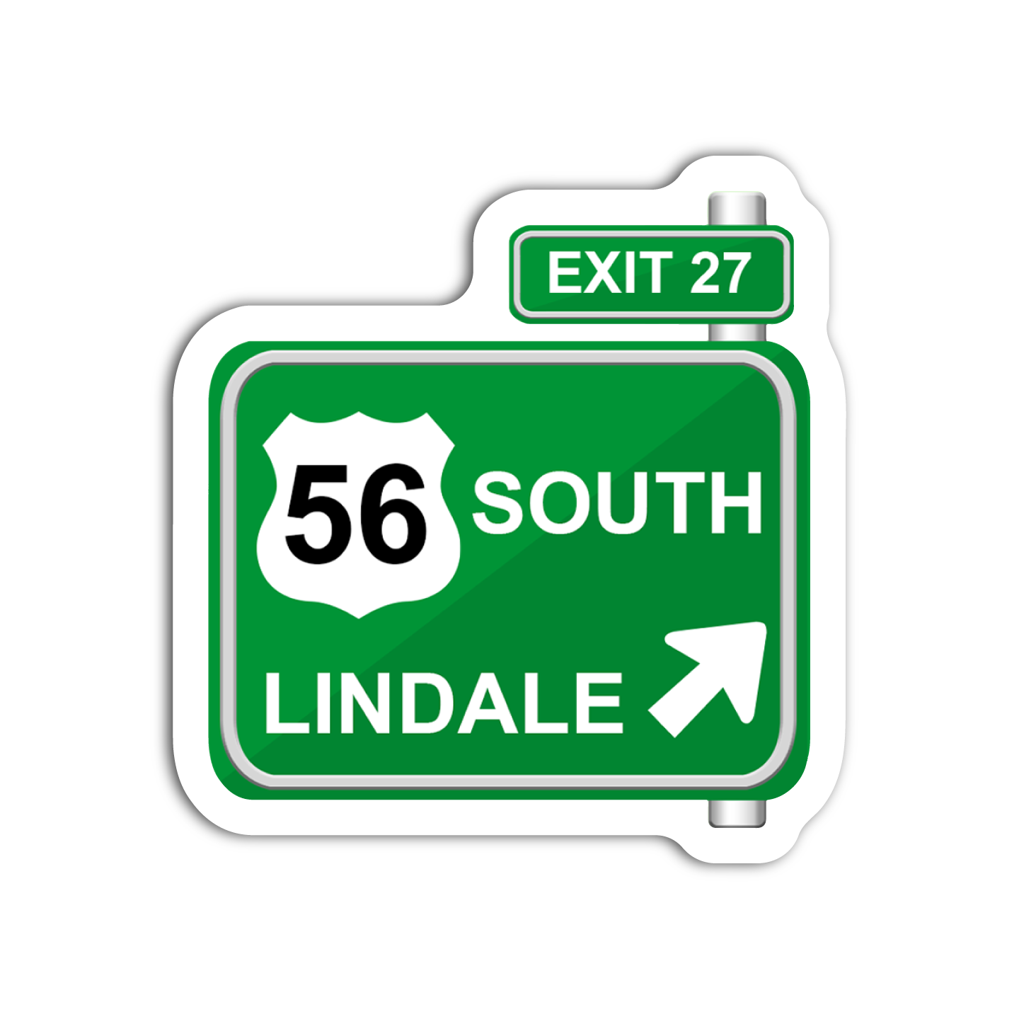 Lindale Freeway Sign Sticker
