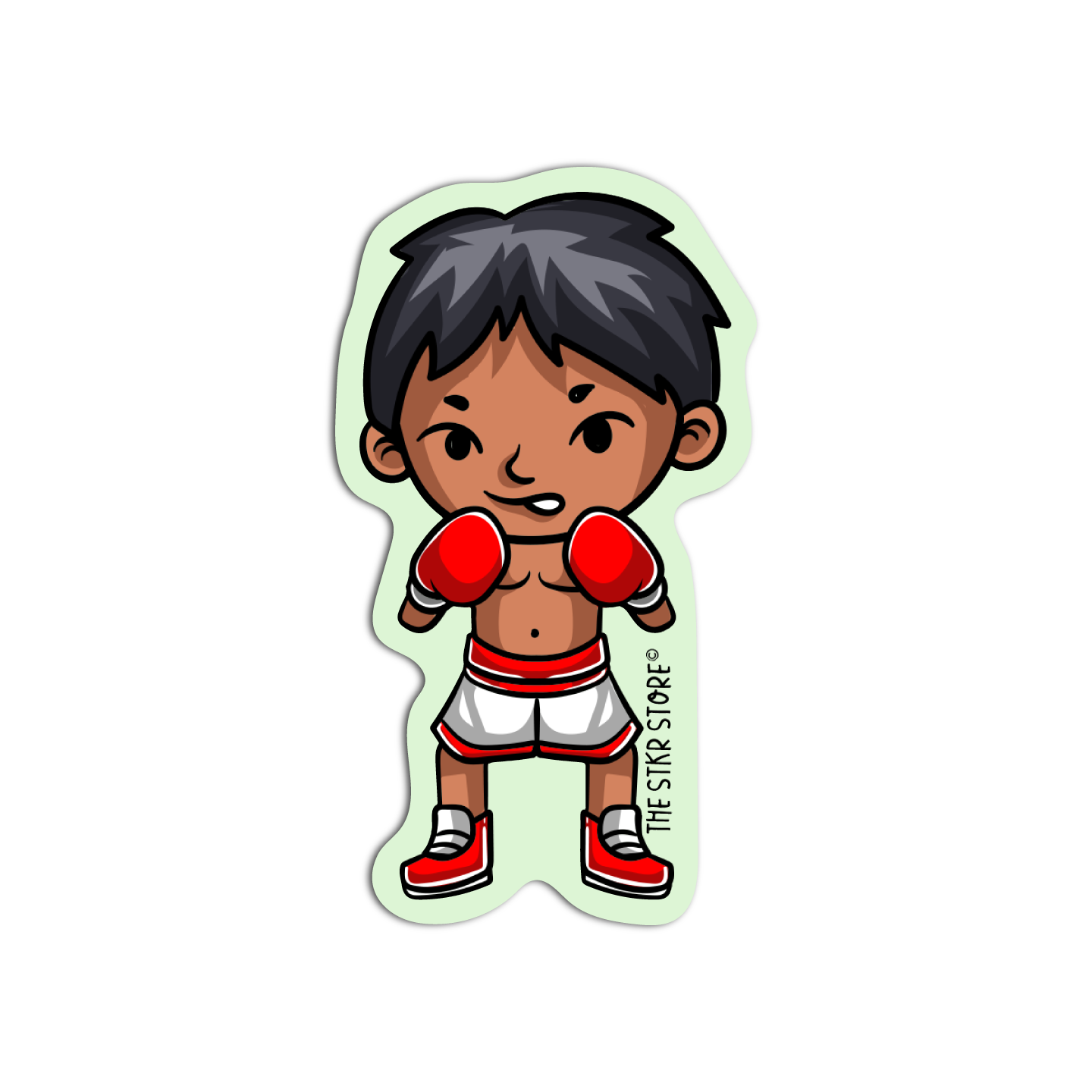 Boxing Sports Character Sticker