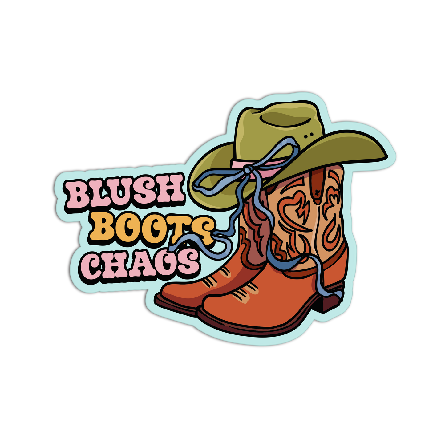 Blush Boots Chaos Coquette Textured Stickers