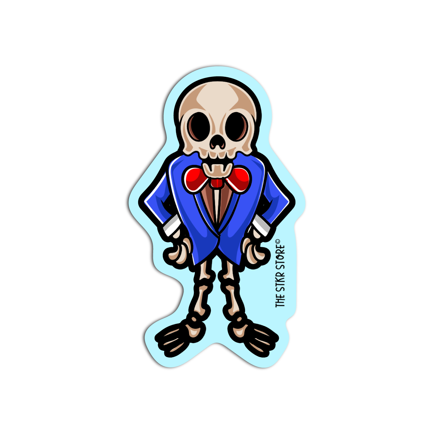 Skeleton Musician Skeleton Sticker