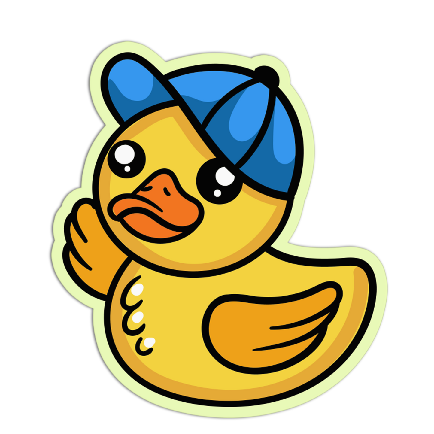 Cool Blue Cap Rubber Duck Stickers
