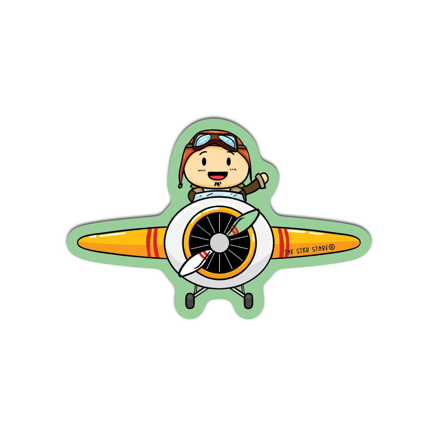 Sean on a Plane Sean Potato's Vacation Sticker