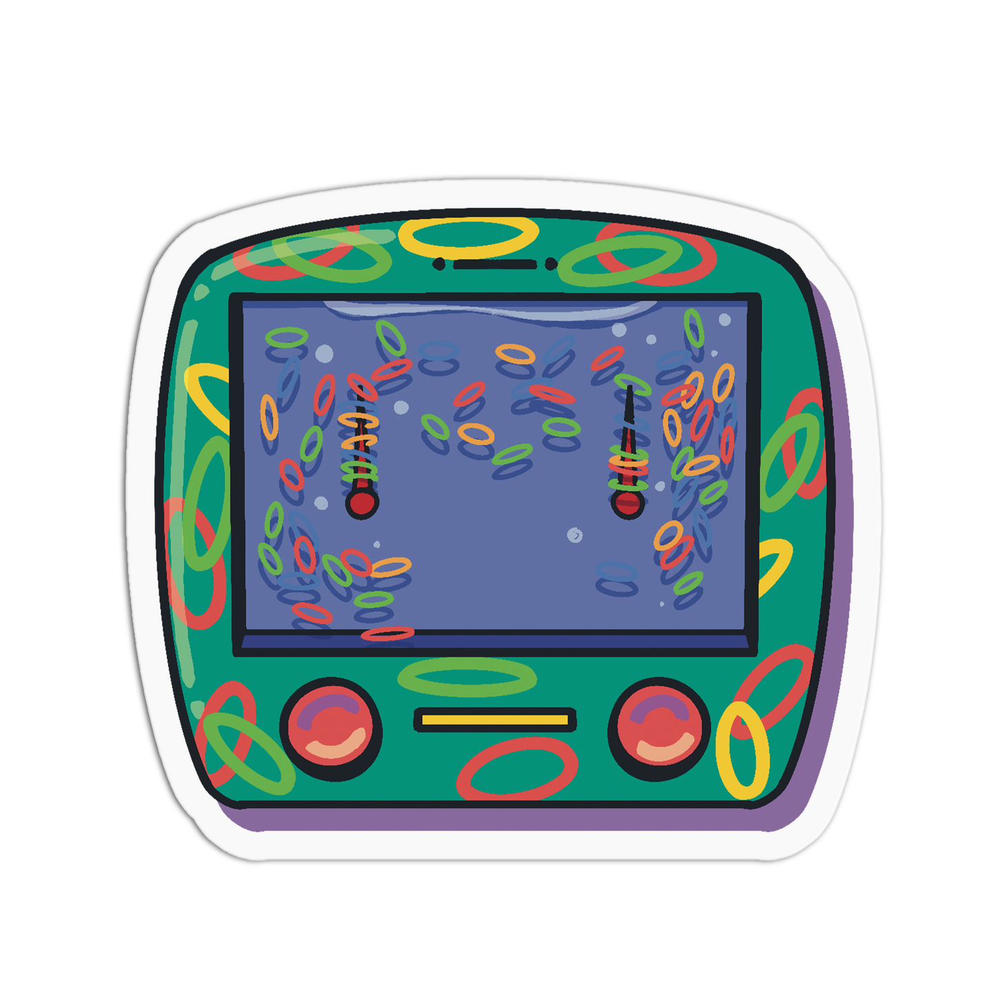 Water Ring Toss 90's Toys Sticker