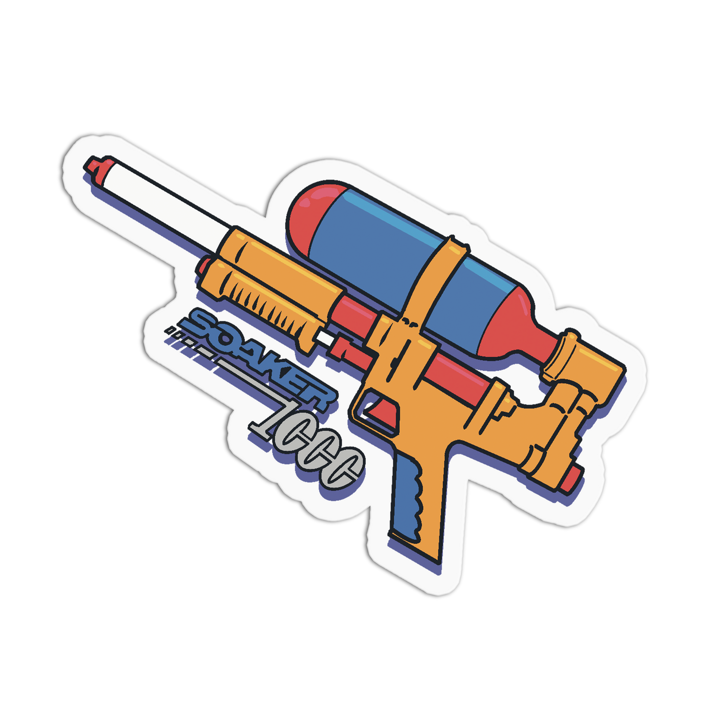 Water Gun Blaster 90's Toys Sticker