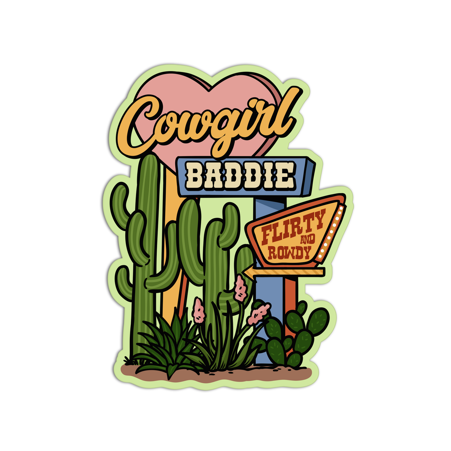 Cowgirl Baddie Coquette Textured Stickers