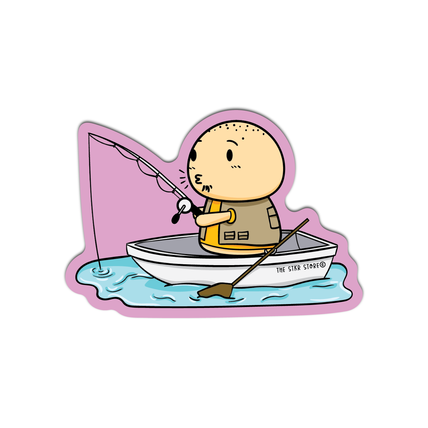 Sean Fishing Sean Potato's Vacation Sticker