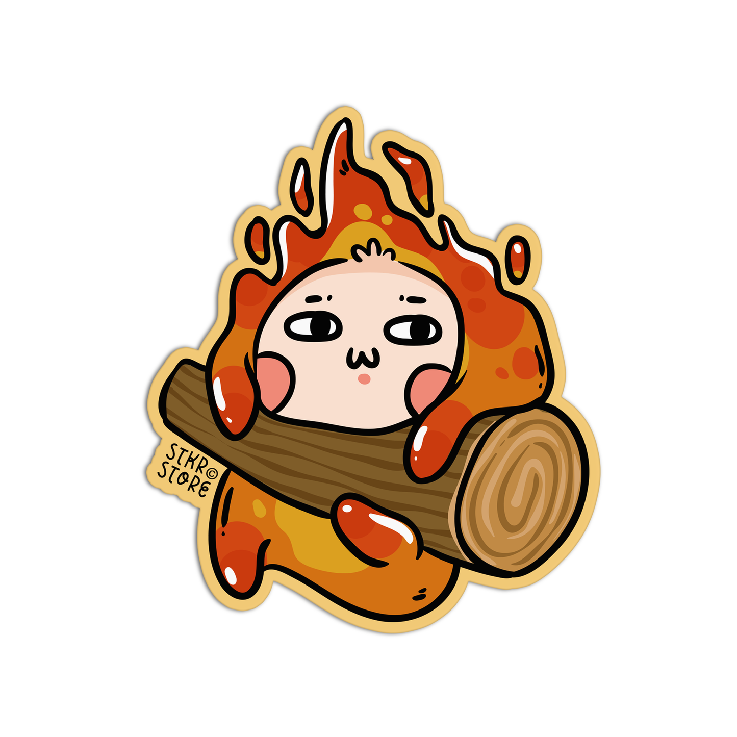 Calcifer Studio and Puff Sticker
