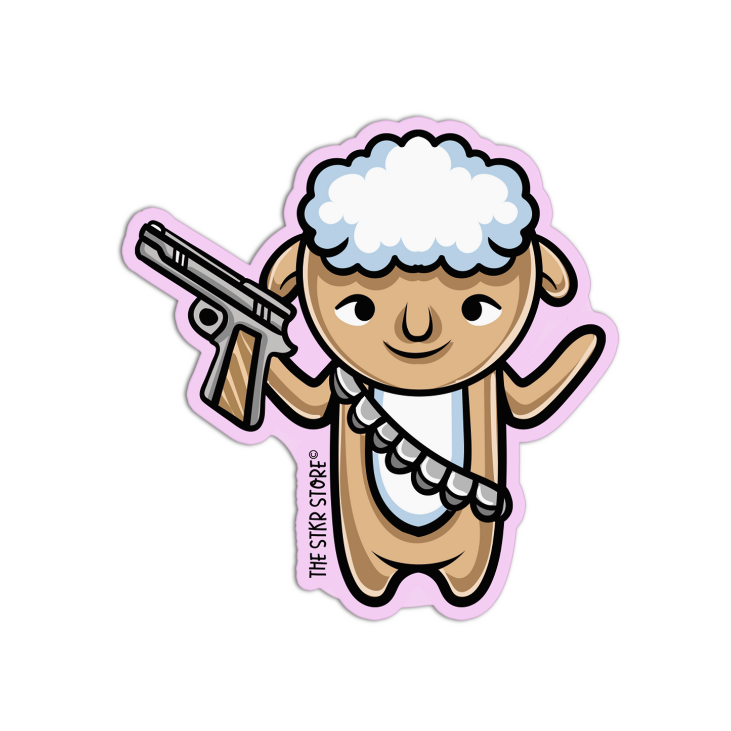 Lamb Killer Animals with weapon Stickers