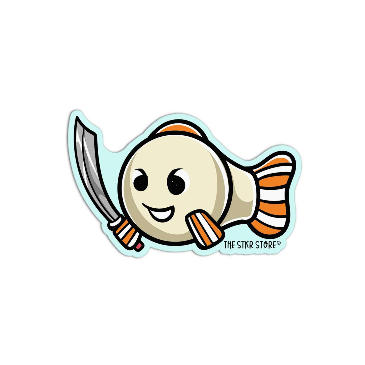 Gold fish Killer Animals with weapon Stickers
