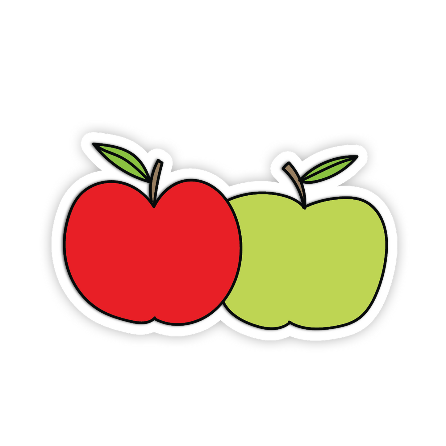 Red And Green Apple Pair Stickers