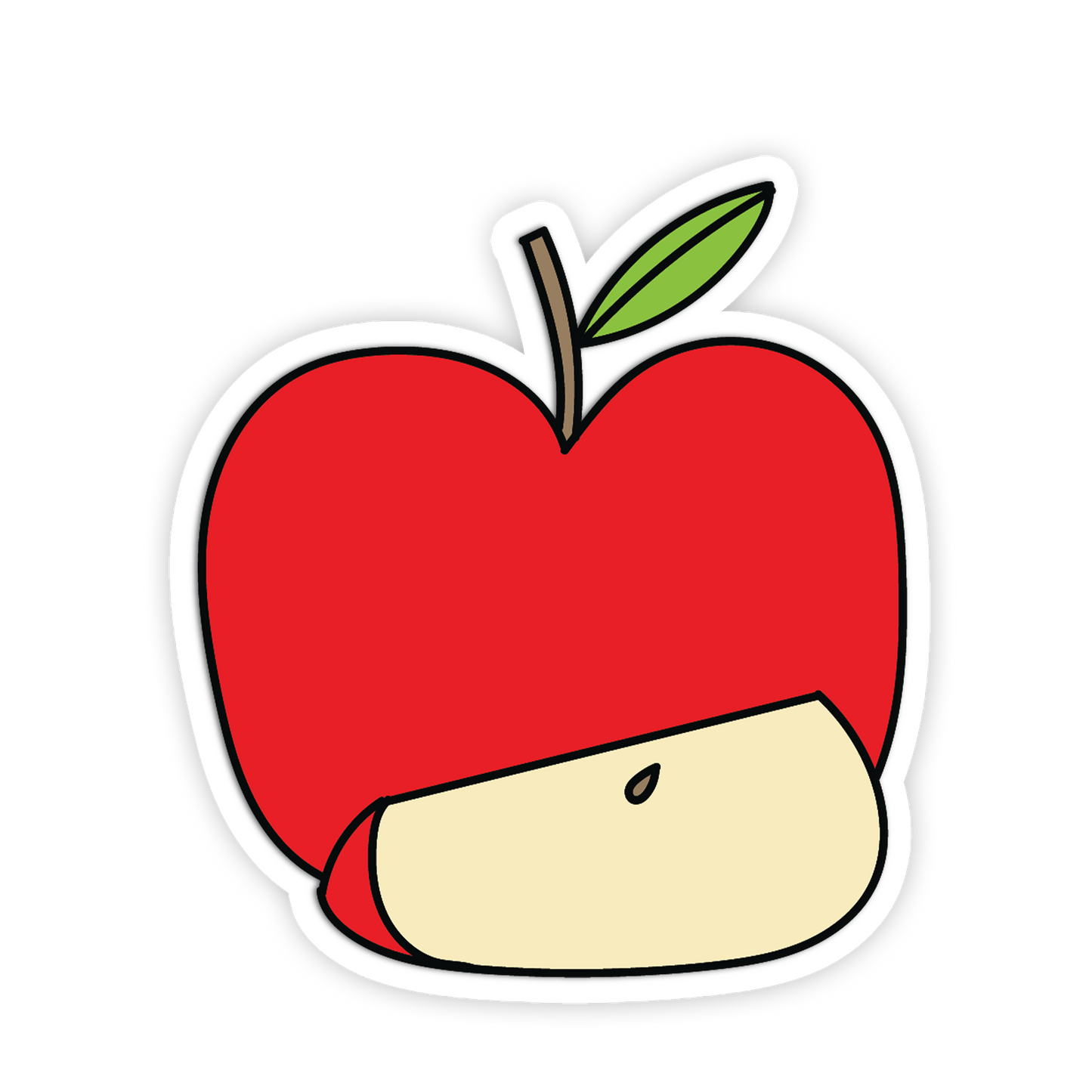 Sliced Red Apple Base Stickers