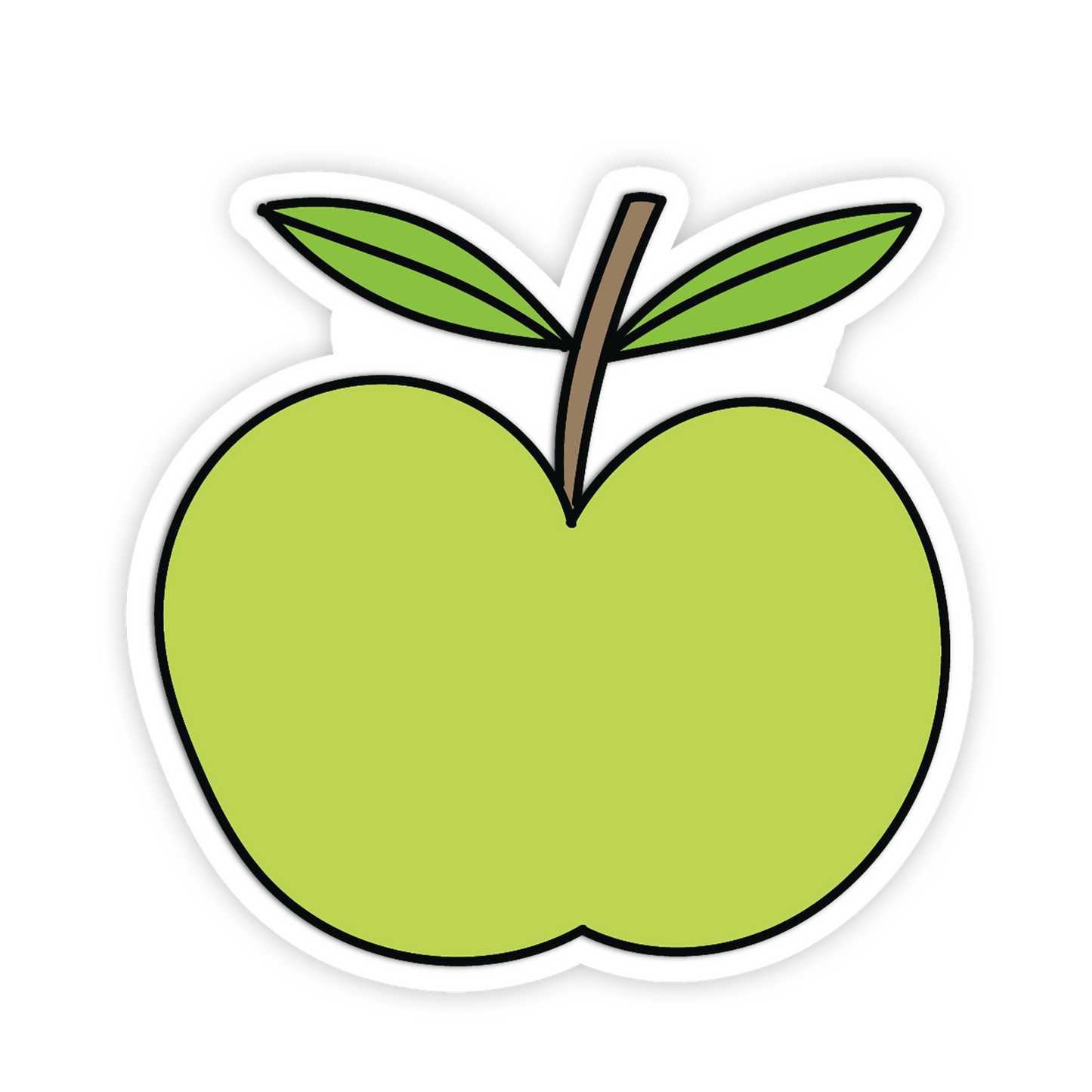 Single Green Apple Stickers
