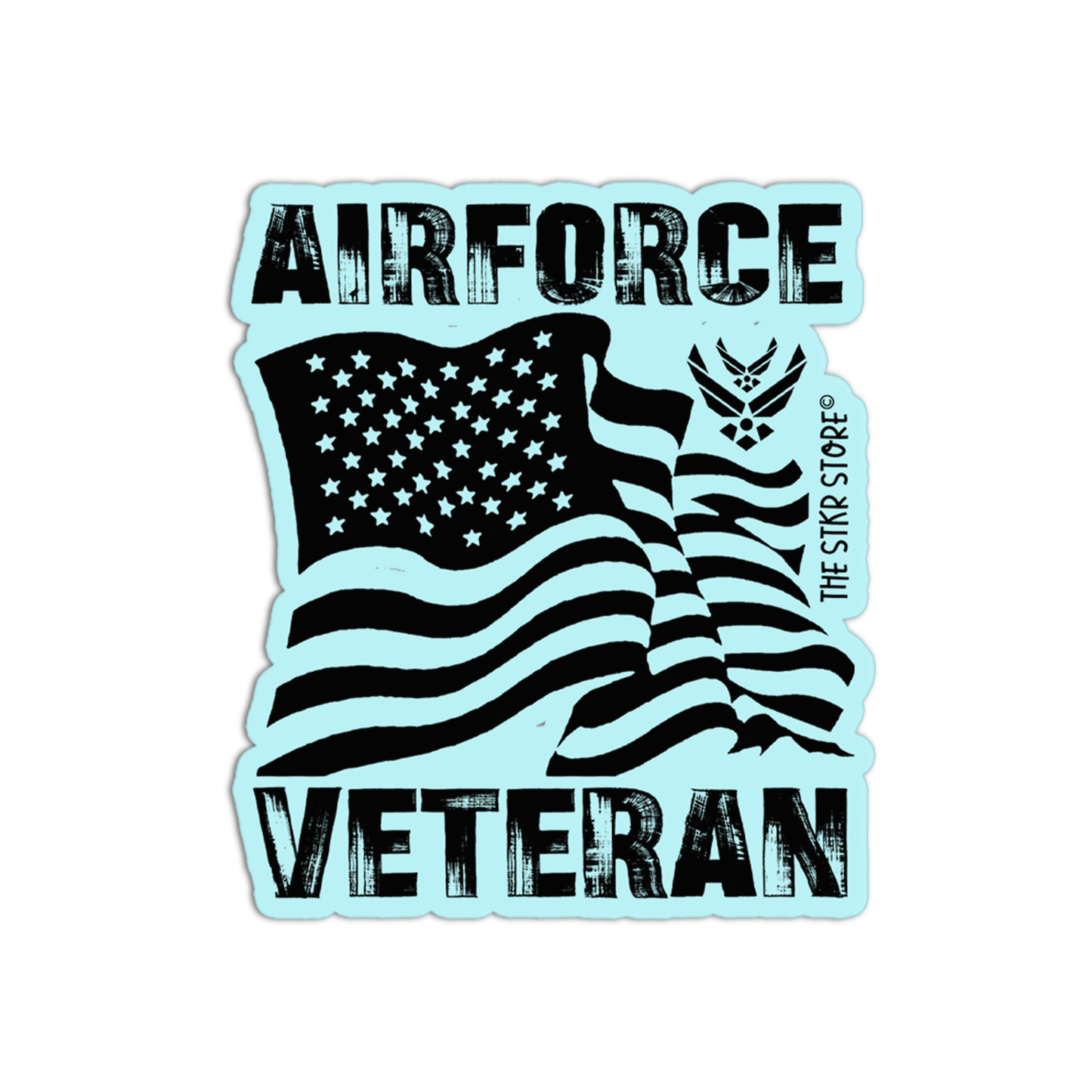 Airforce Veteran blue Sticker