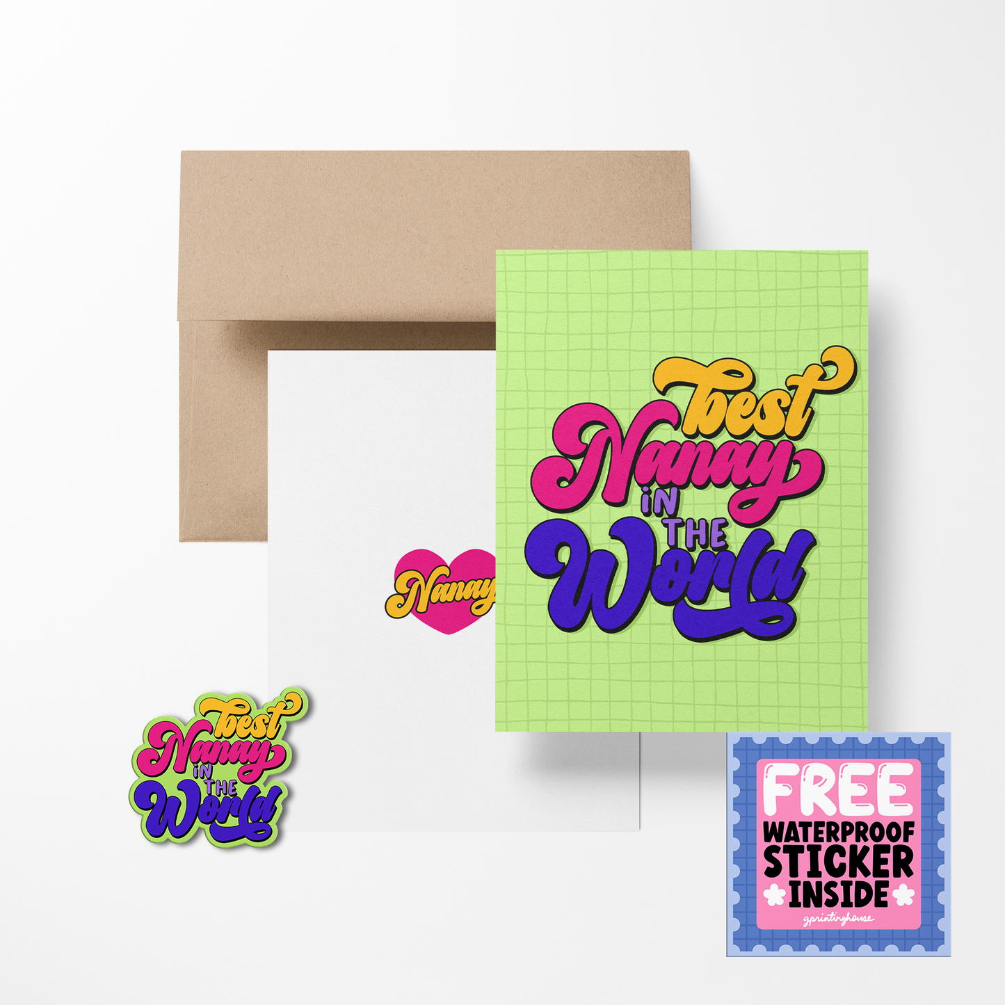 Best Nanay In The World Mother's Day Greeting Card with Sticker